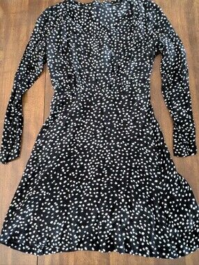 & Other Stories Black & White Polka Dot Midi Dress